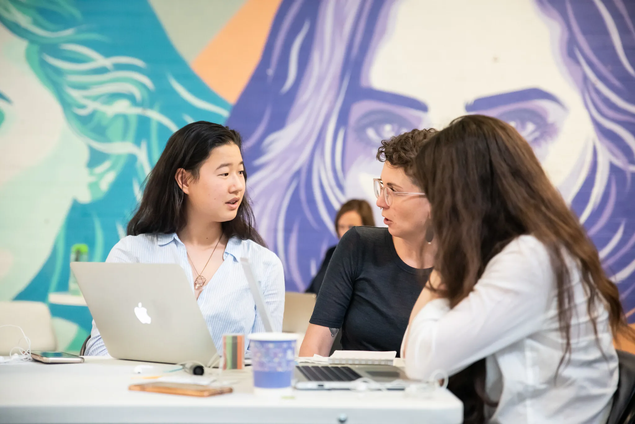 Participants working together at a table