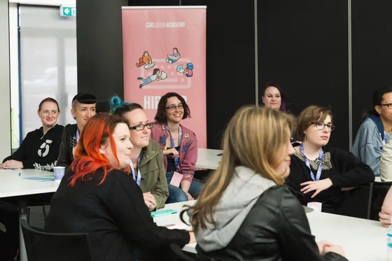 Women in tech at a Girl Geek Academy event
