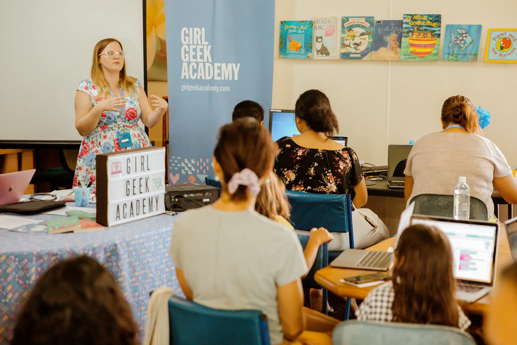 A facilitator presenting to the class