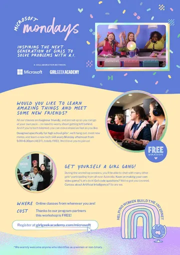 Microsoft Mondays poster for schools