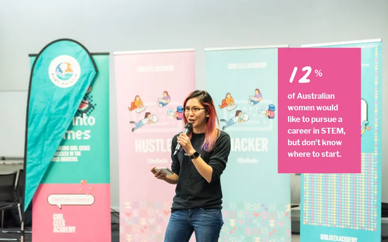 12% of Australian women would like to pursue a career in STEM but don’t know where to start