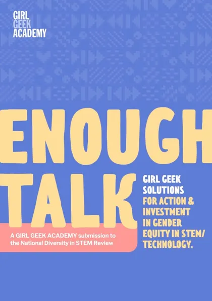 Cover of the Girl Geek Academy Diversity in STEM review submission